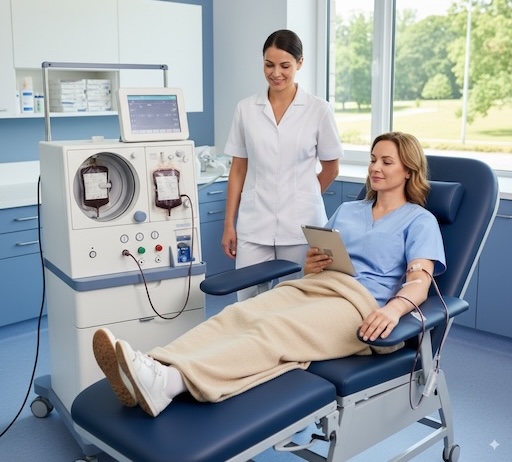 Therapeutic plasma exchange medical procedure