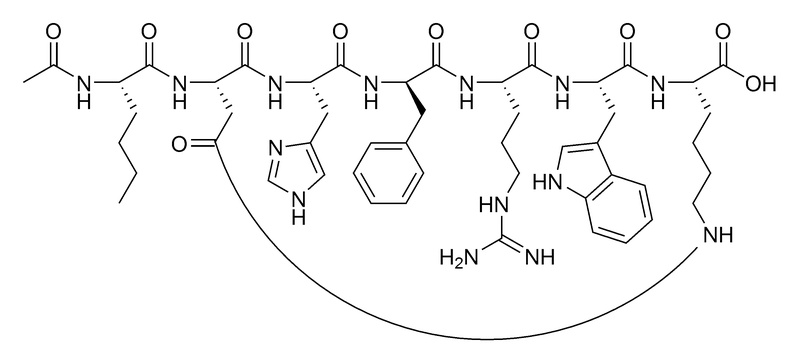 Chemical structure of Bremelanotide (PT-141)