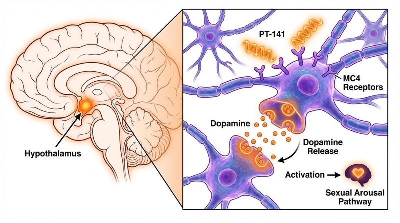 PT-141 Mechanism of Action: MC4R Activation in the Hypothalamus